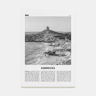 Sardegna Travel B&W Poster