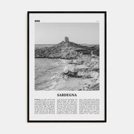 Sardegna Travel B&W Poster