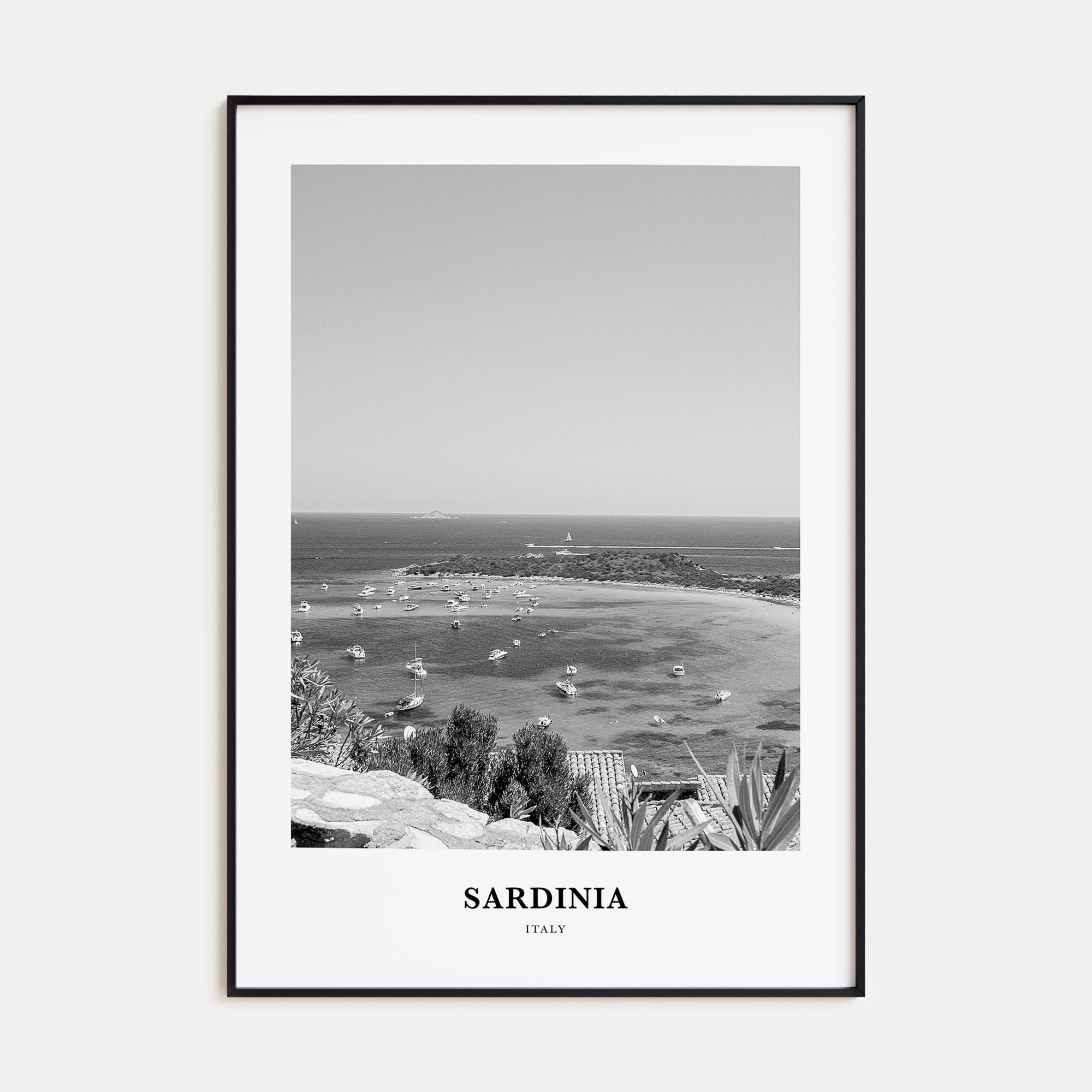 Sardinia Portrait B&W Poster