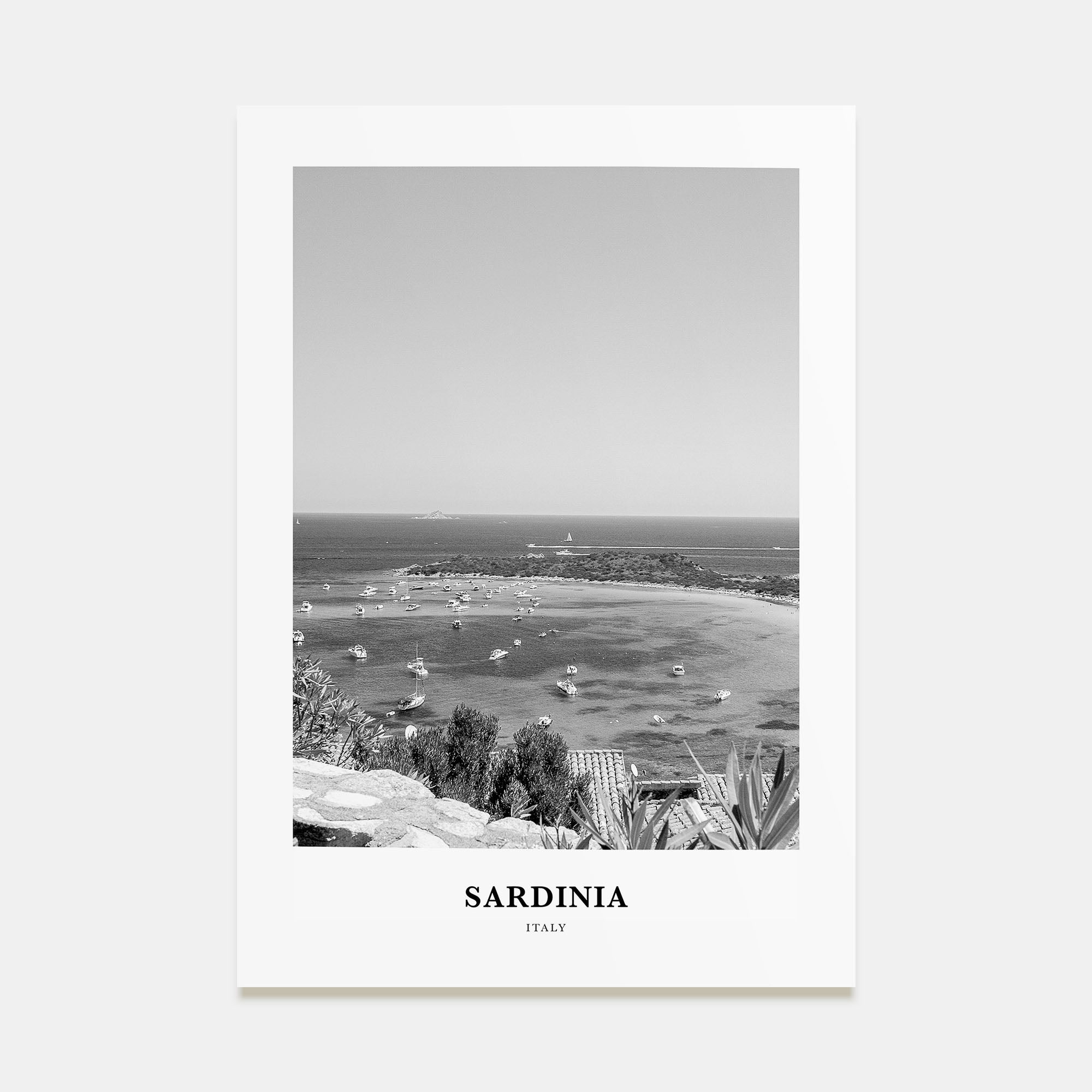 Sardinia Portrait B&W Poster