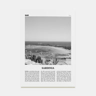 Sardinia Travel B&W Poster