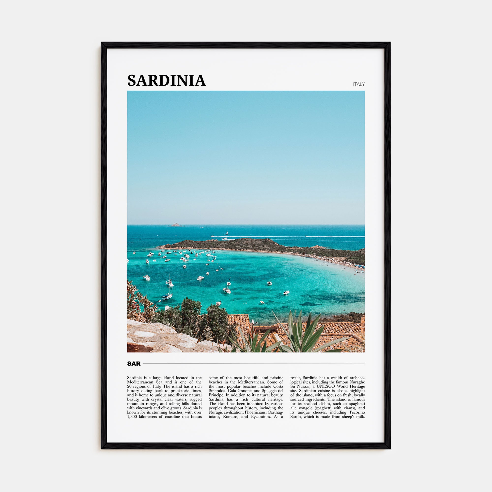Sardinia Travel Color Poster