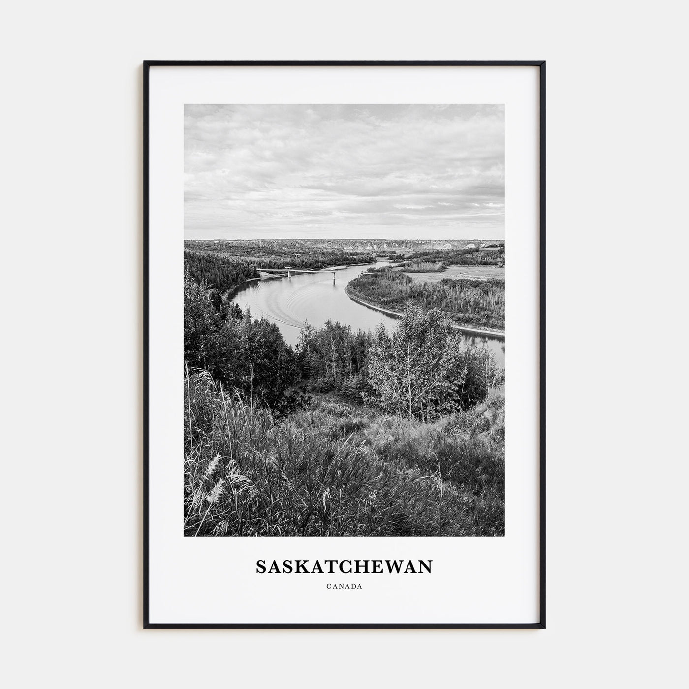 Saskatchewan Portrait B&W Poster