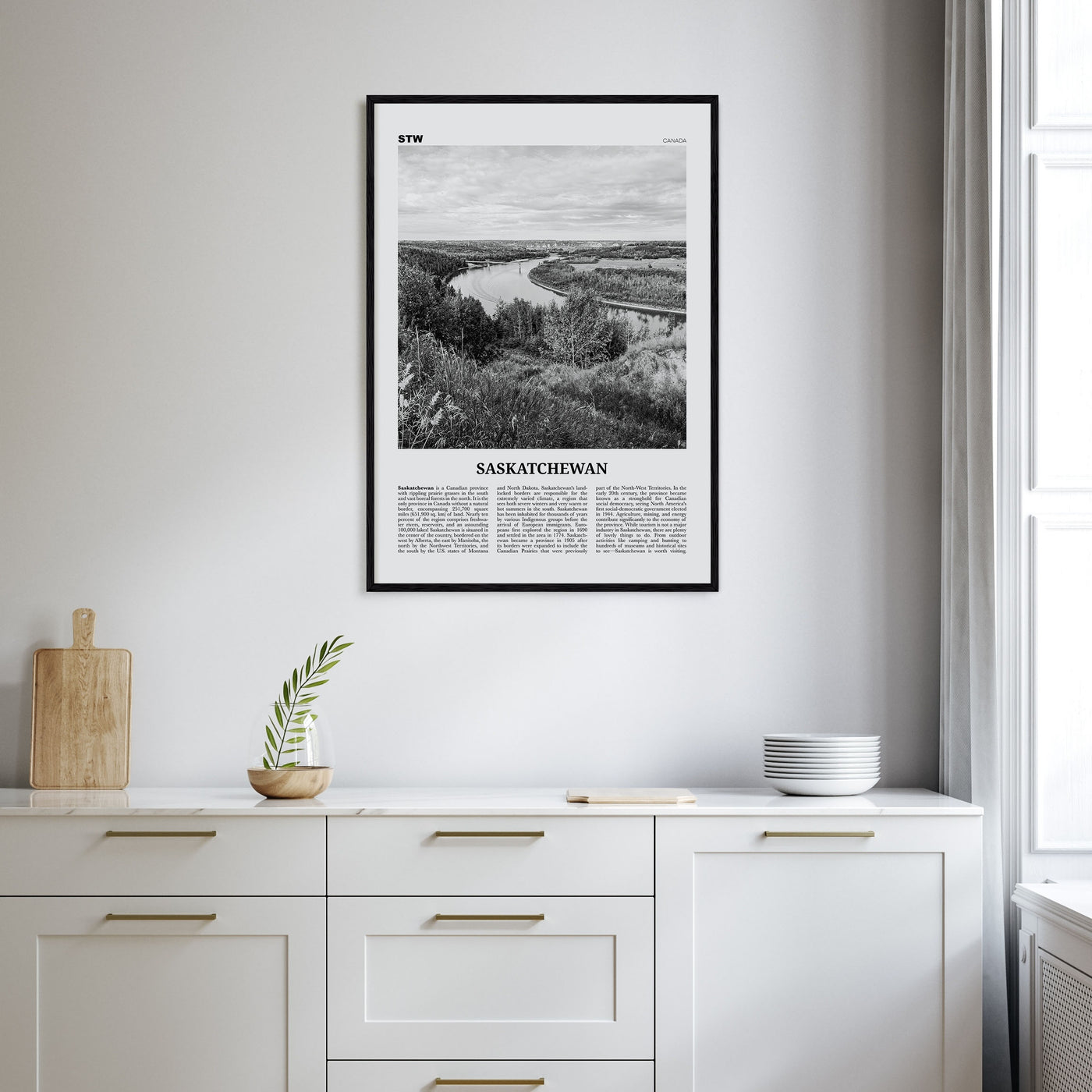 Saskatchewan Travel B&W Poster