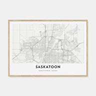Saskatoon Map Landscape Poster