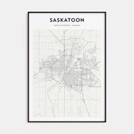 Saskatoon Map Portrait Poster