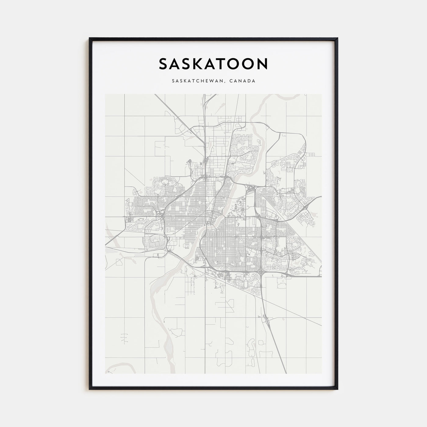 Saskatoon Map Portrait Poster