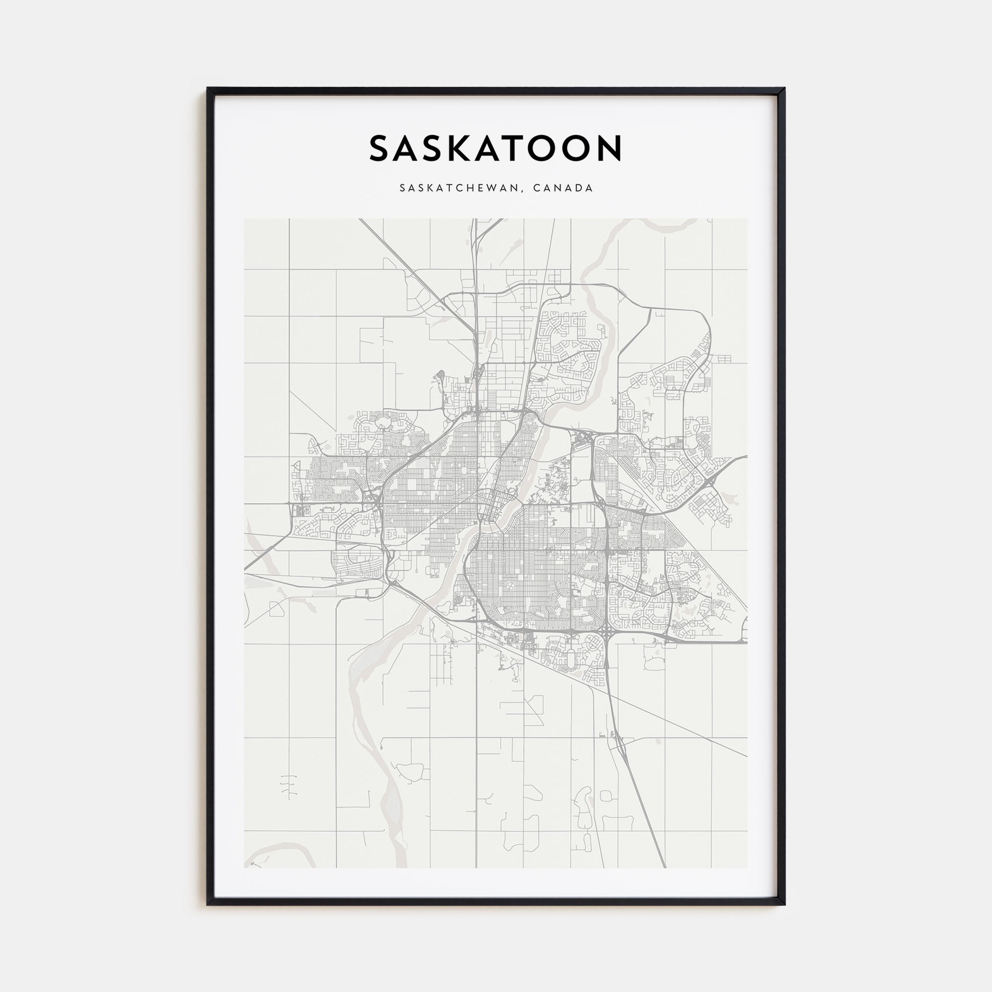 Saskatoon Map Portrait Poster