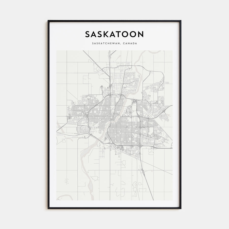 Saskatoon Map Portrait Poster