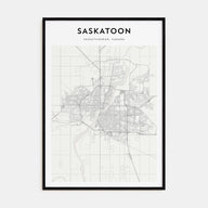 Saskatoon Map Portrait Poster