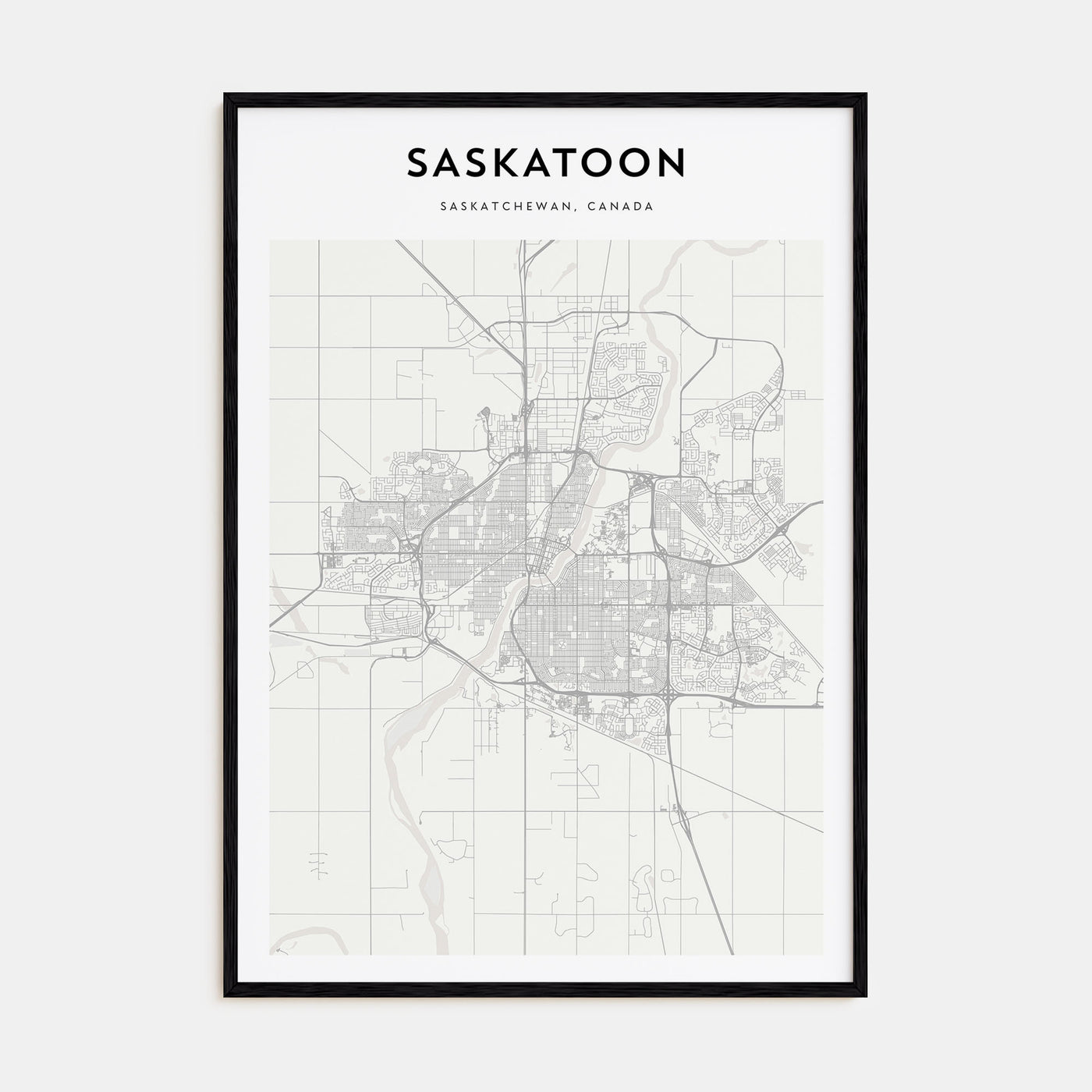 Saskatoon Map Portrait Poster