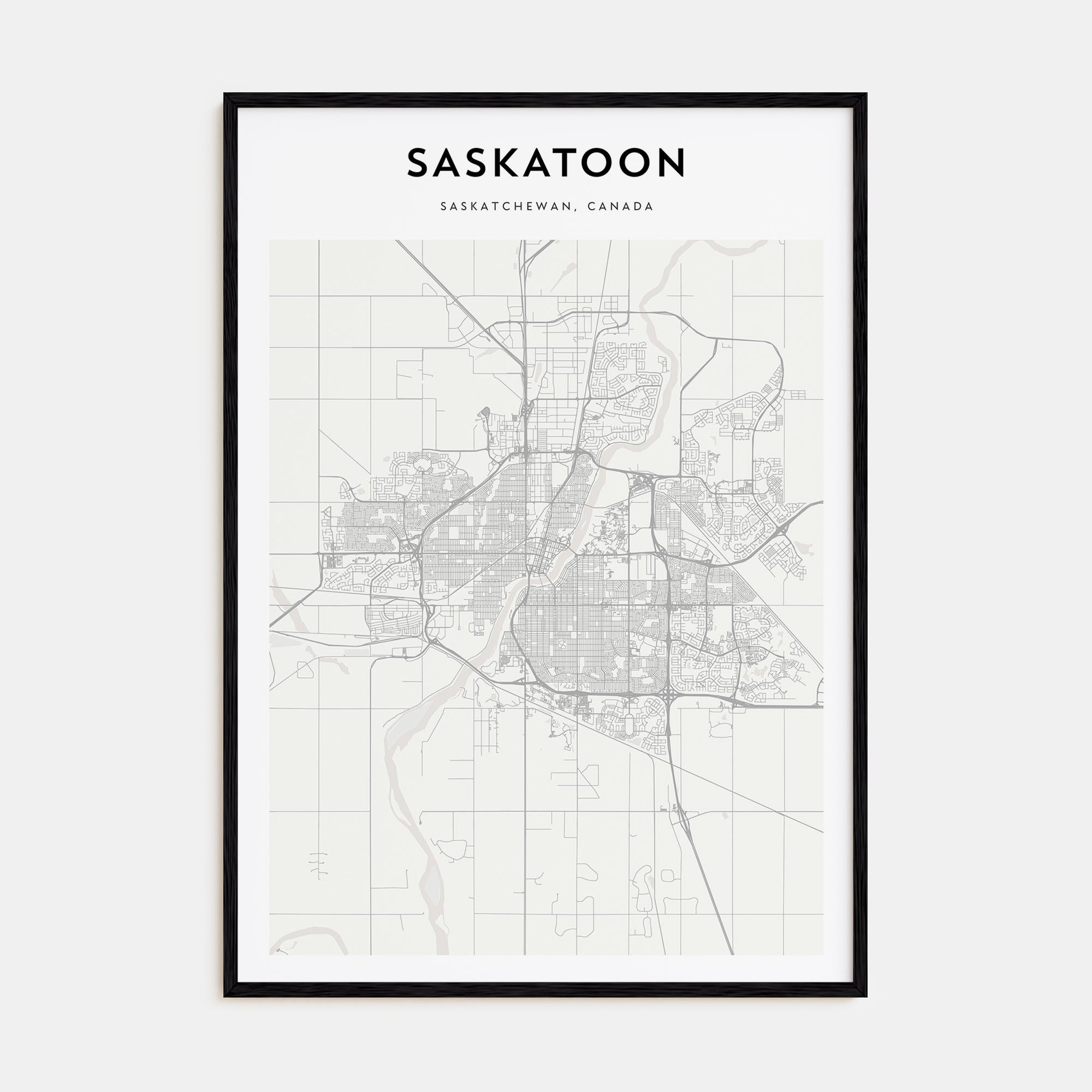 Saskatoon Map Portrait Poster