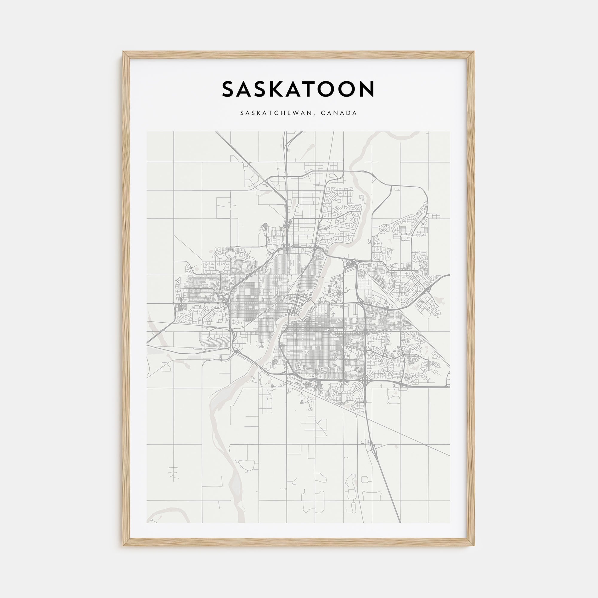 Saskatoon Map Portrait Poster