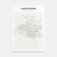 Saskatoon Map Portrait Poster