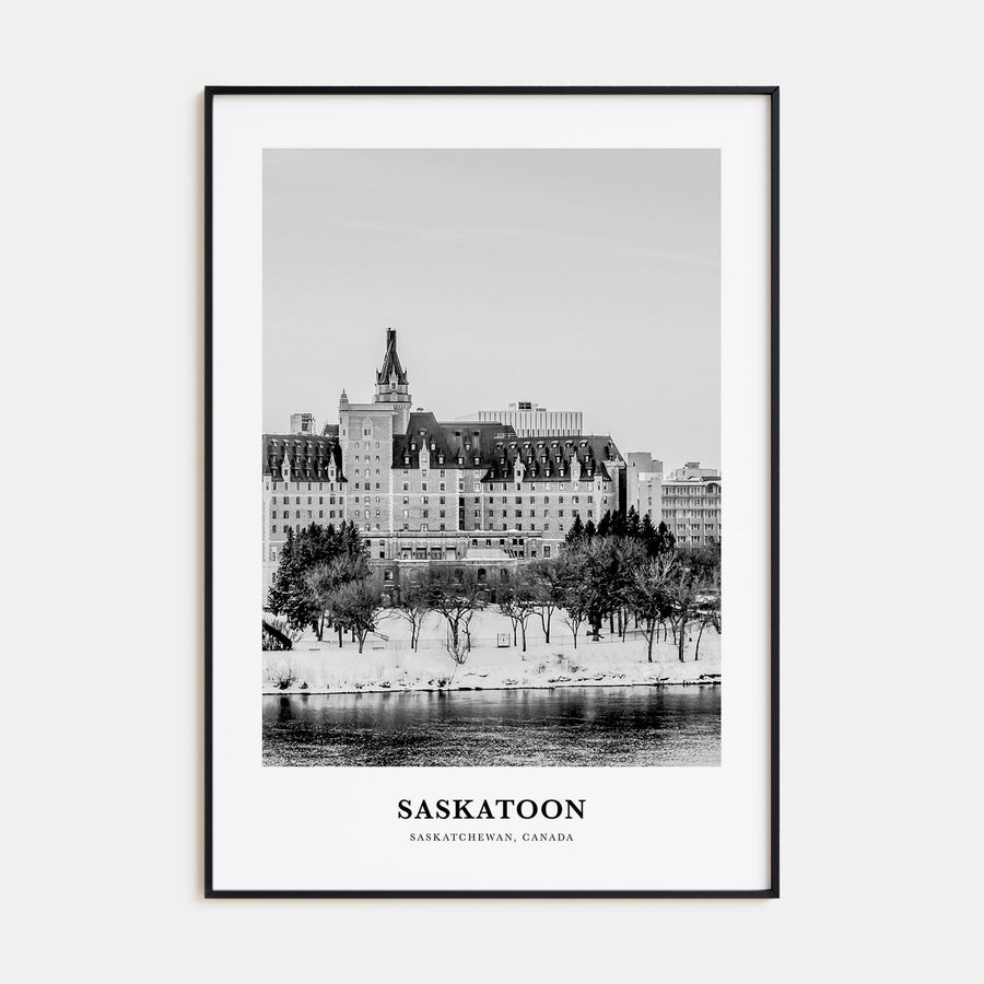 Saskatoon Portrait B&W Poster