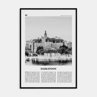 Saskatoon Travel B&W Poster