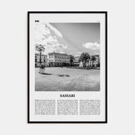 Sassari Travel B&W Poster