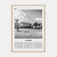 Sassari Travel B&W Poster