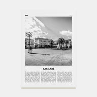 Sassari Travel B&W Poster