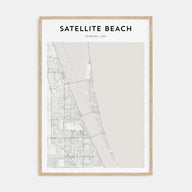 Satellite Beach Map Portrait Poster