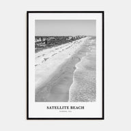 Satellite Beach Portrait B&W Poster