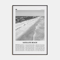 Satellite Beach Travel B&W Poster