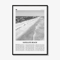 Satellite Beach Print Black and White, Satellite Beach Wall Art, Satellite Beach Poster, Satellite Beach Photo, Satellite Beach Wall Décor