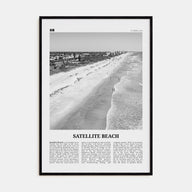 Satellite Beach Travel B&W Poster