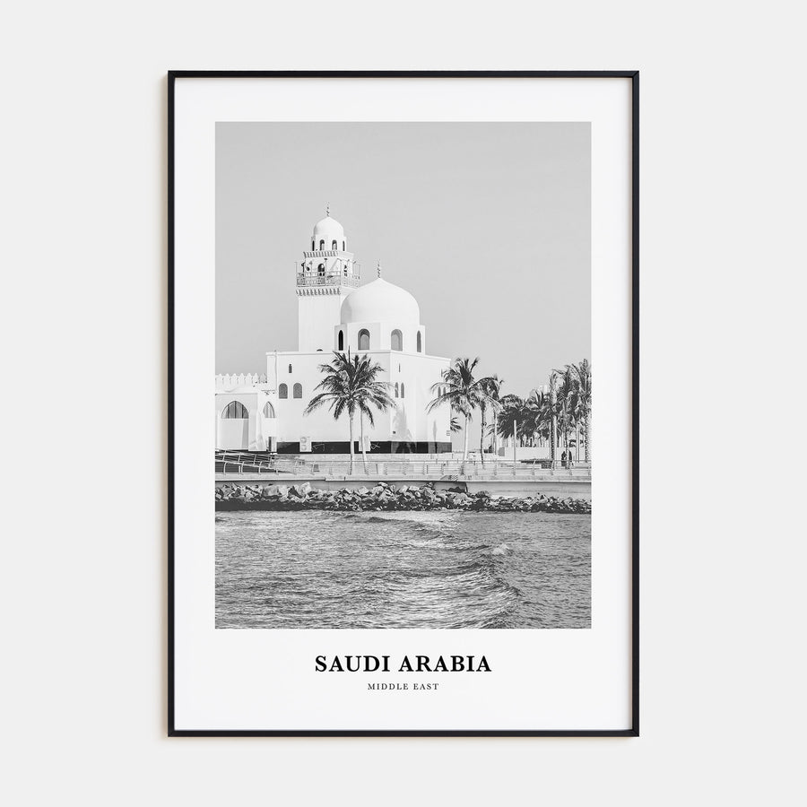Saudi Arabia Portrait B&W Poster