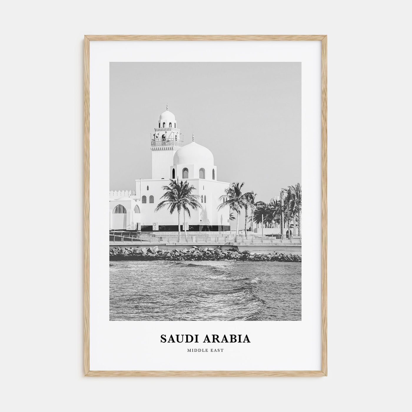 Saudi Arabia Portrait B&W Poster