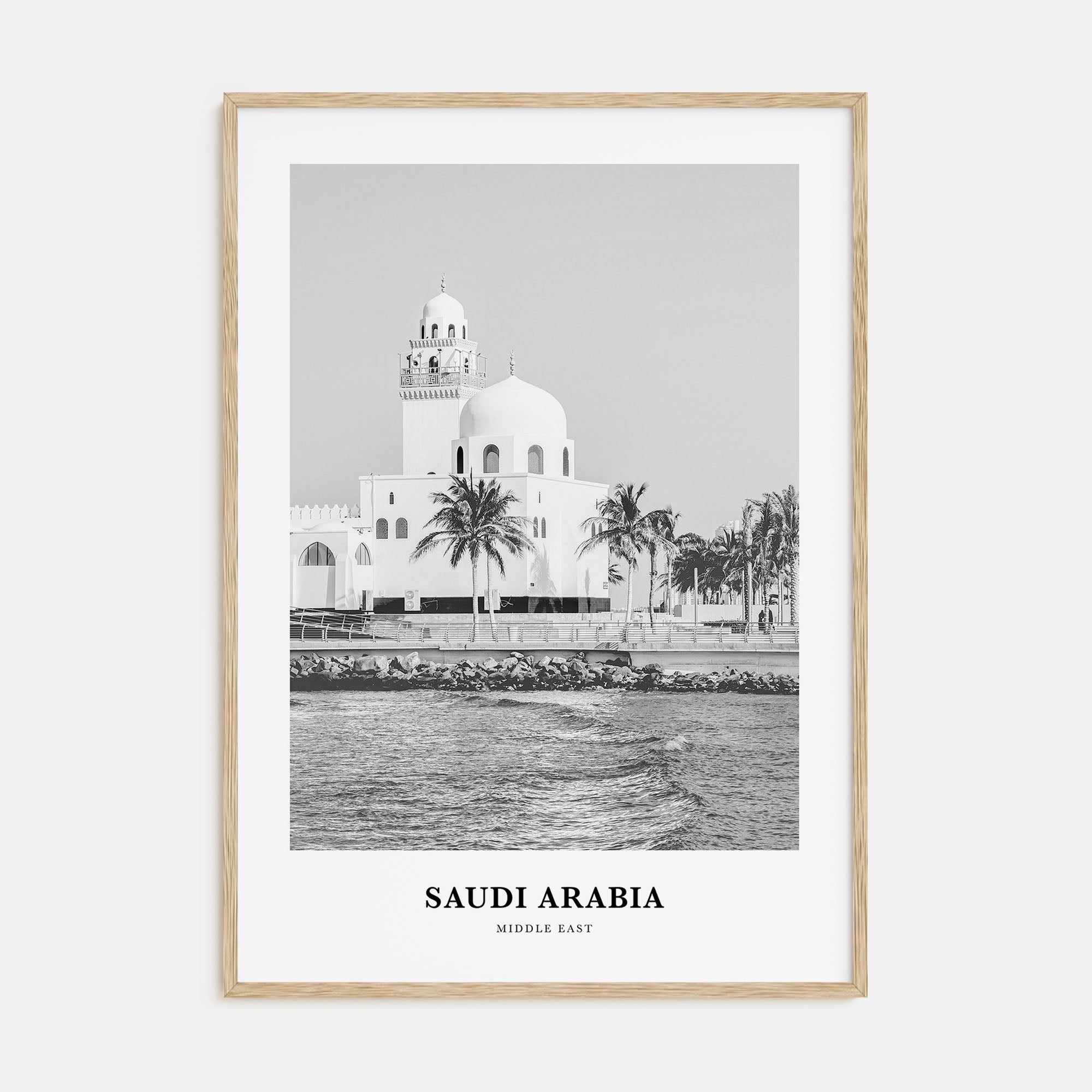 Saudi Arabia Portrait B&W Poster