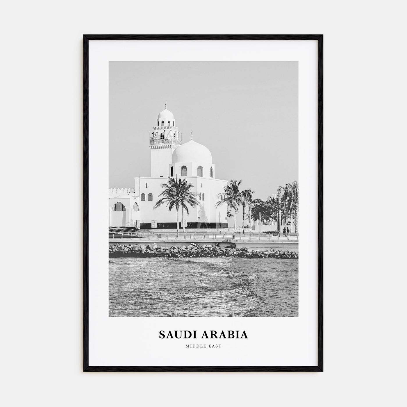 Saudi Arabia Portrait B&W Poster