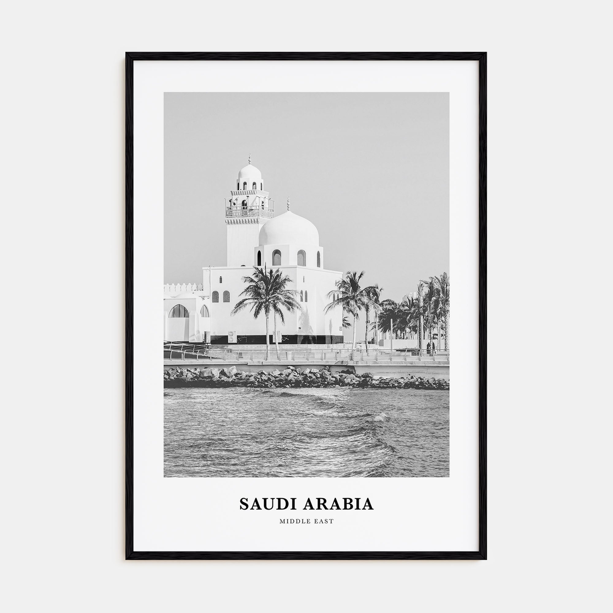 Saudi Arabia Portrait B&W Poster
