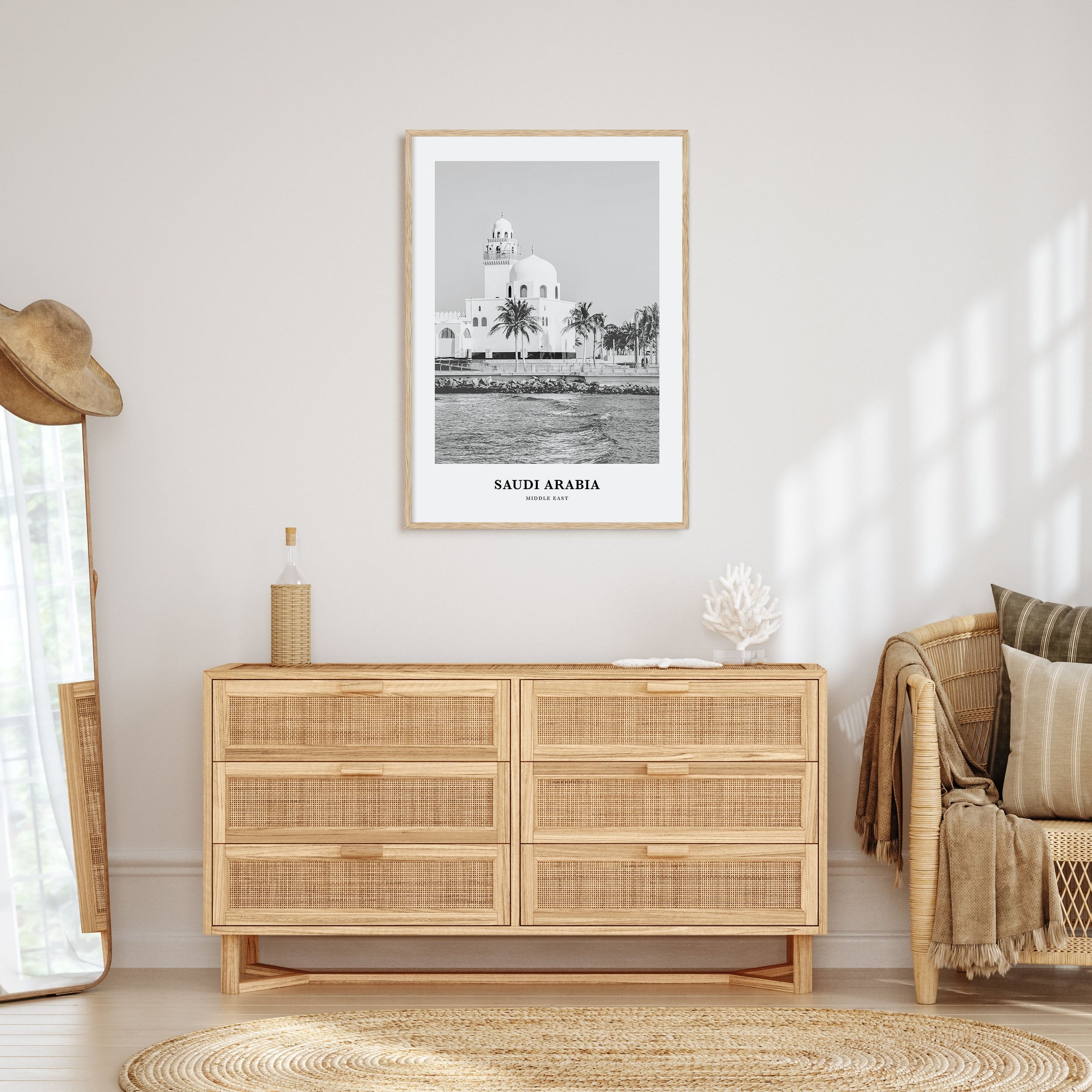 Saudi Arabia Portrait B&W Poster