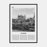 Saumur Travel B&W Poster