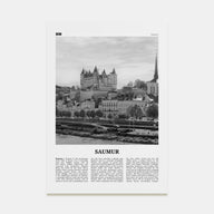 Saumur Travel B&W Poster