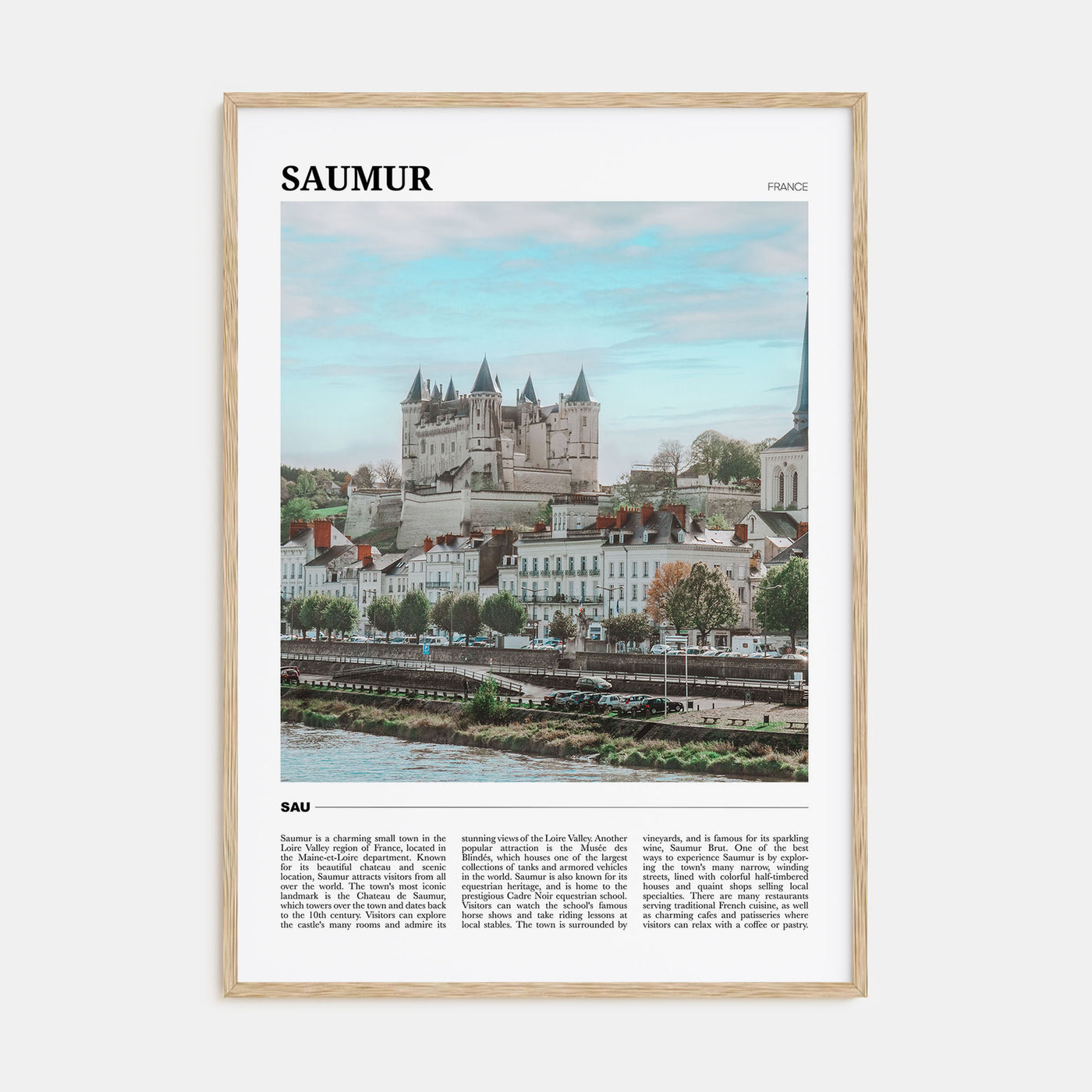 Saumur Travel Color Poster