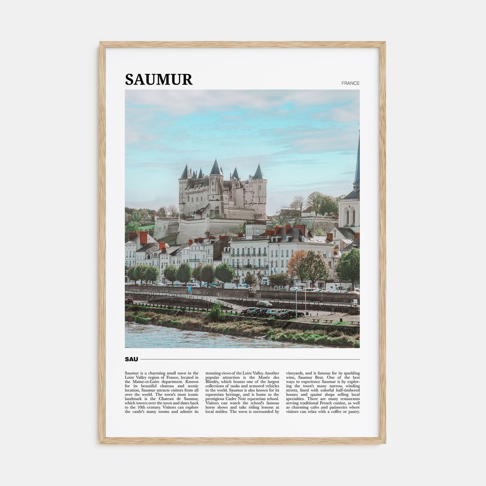Saumur Travel Color Poster