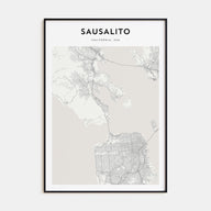 Sausalito Map Portrait Poster