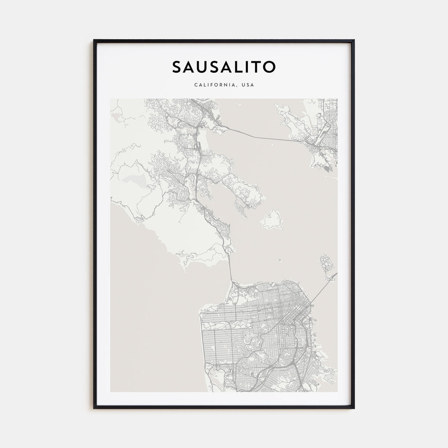 Sausalito Map Portrait Poster