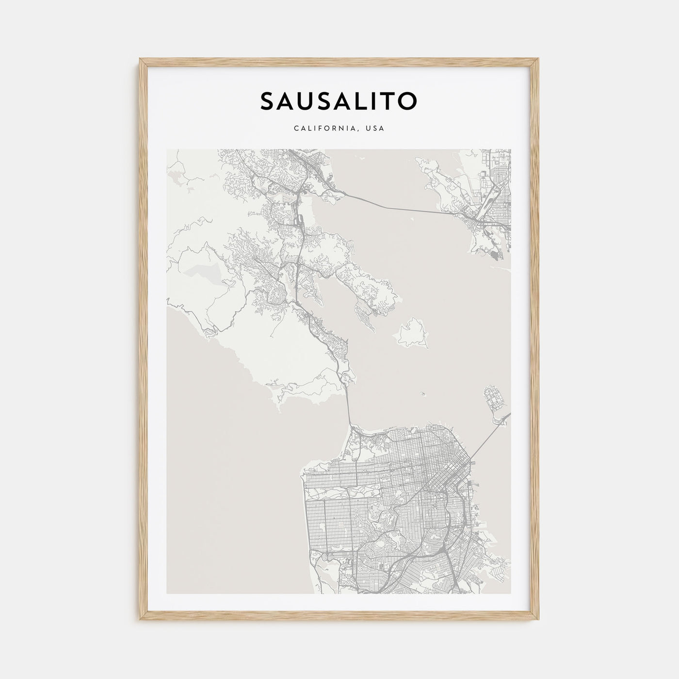 Sausalito Map Portrait Poster