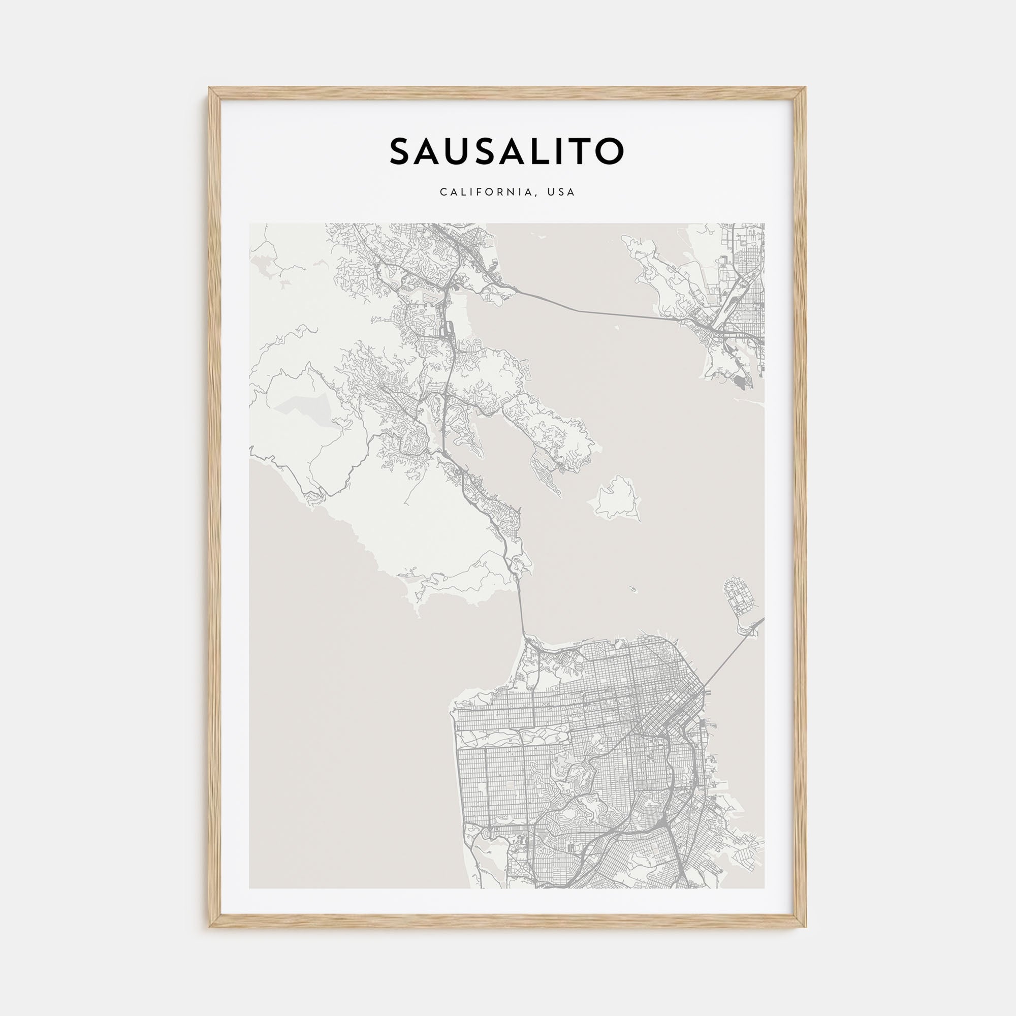 Sausalito Map Portrait Poster
