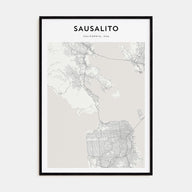 Sausalito Map Portrait Poster