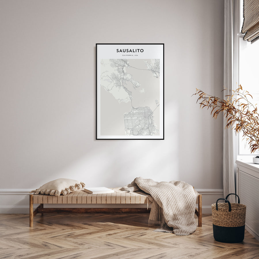 Sausalito Map Portrait Poster