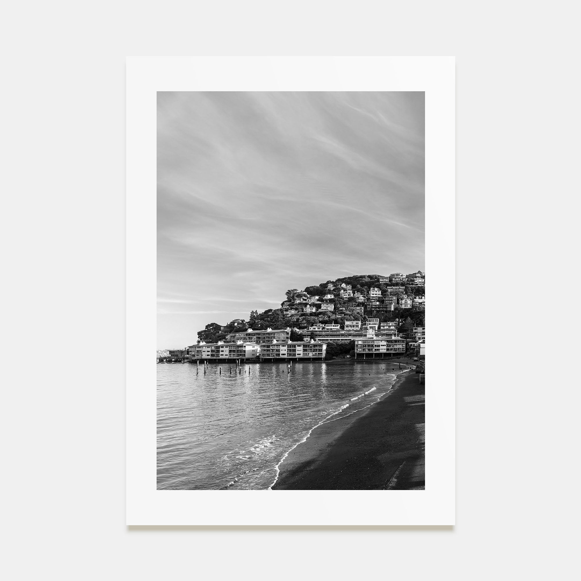 Sausalito Photo B&W Poster