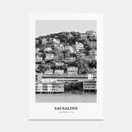 Sausalito Portrait B&W Poster