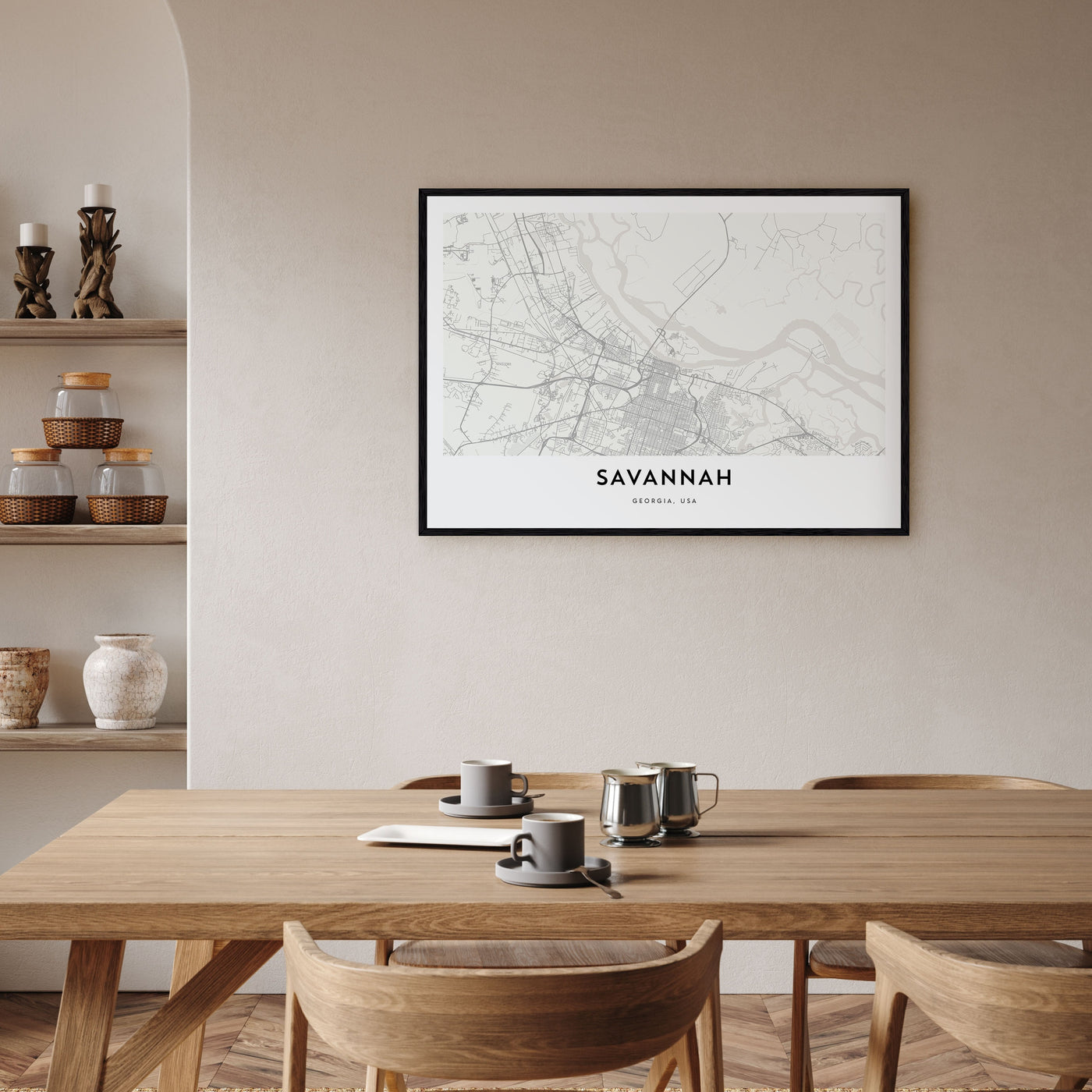 Savannah Map Landscape Poster