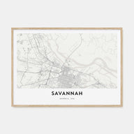 Savannah Map Landscape Poster