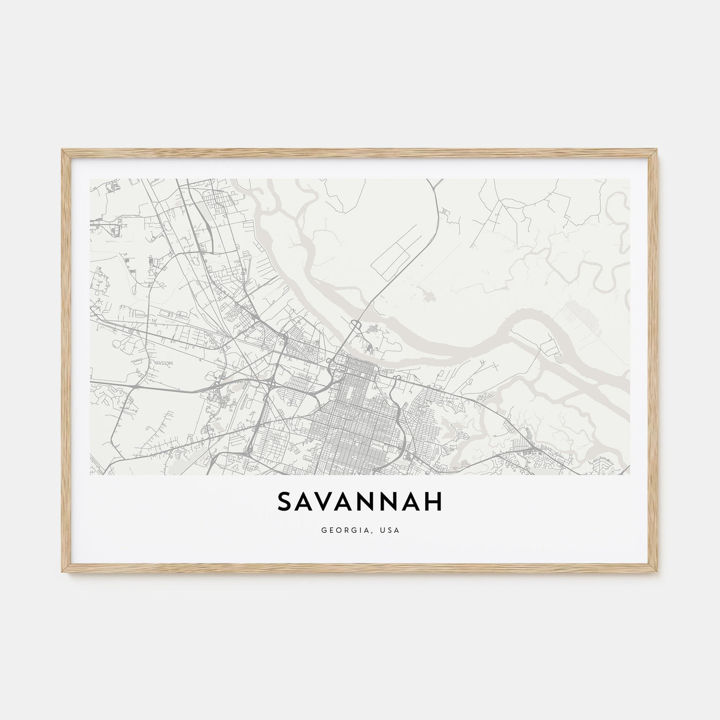 Savannah Map Landscape Poster