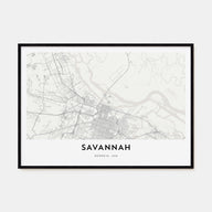 Savannah Map Landscape Poster